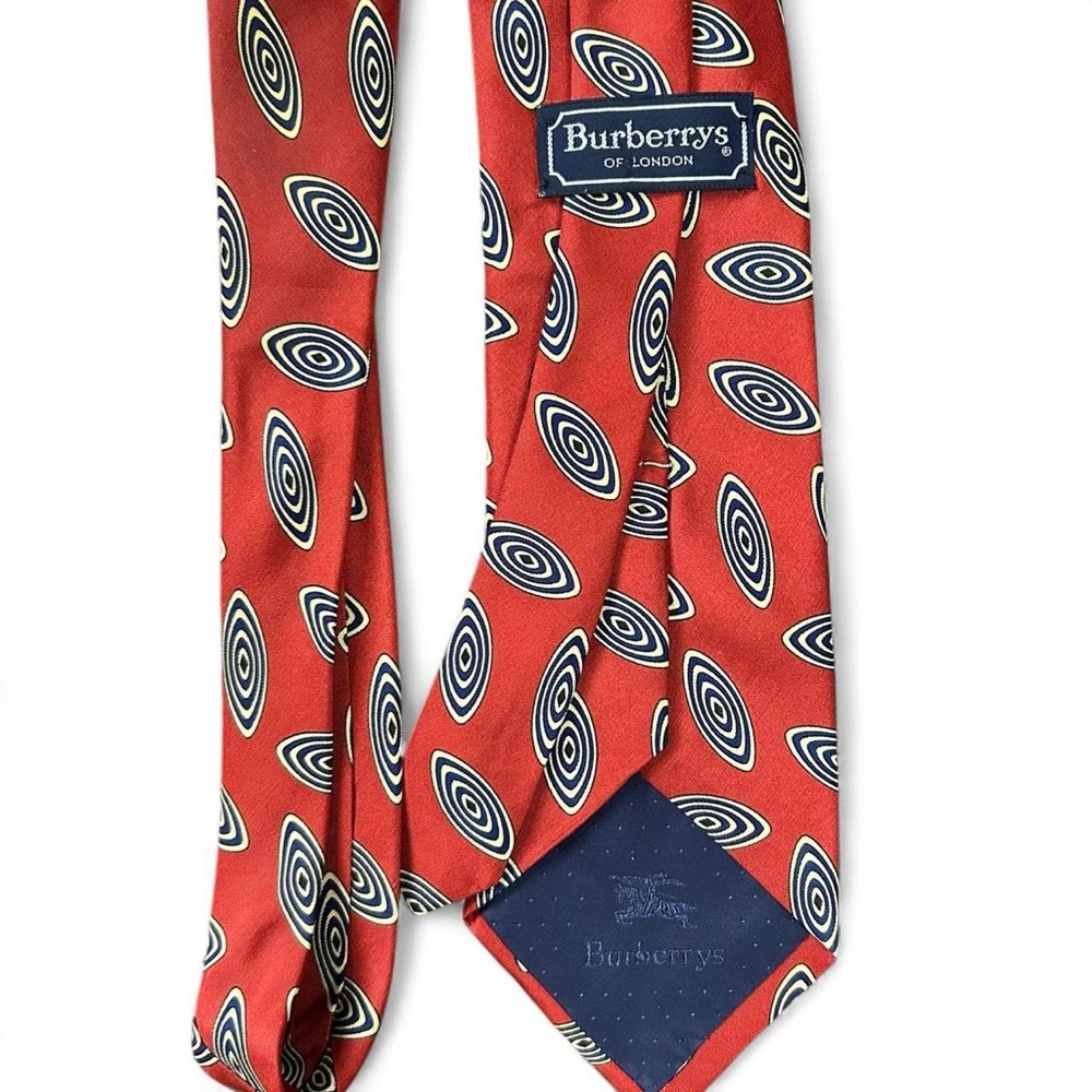 Burberry Red and Blue Geometric Men's Tie